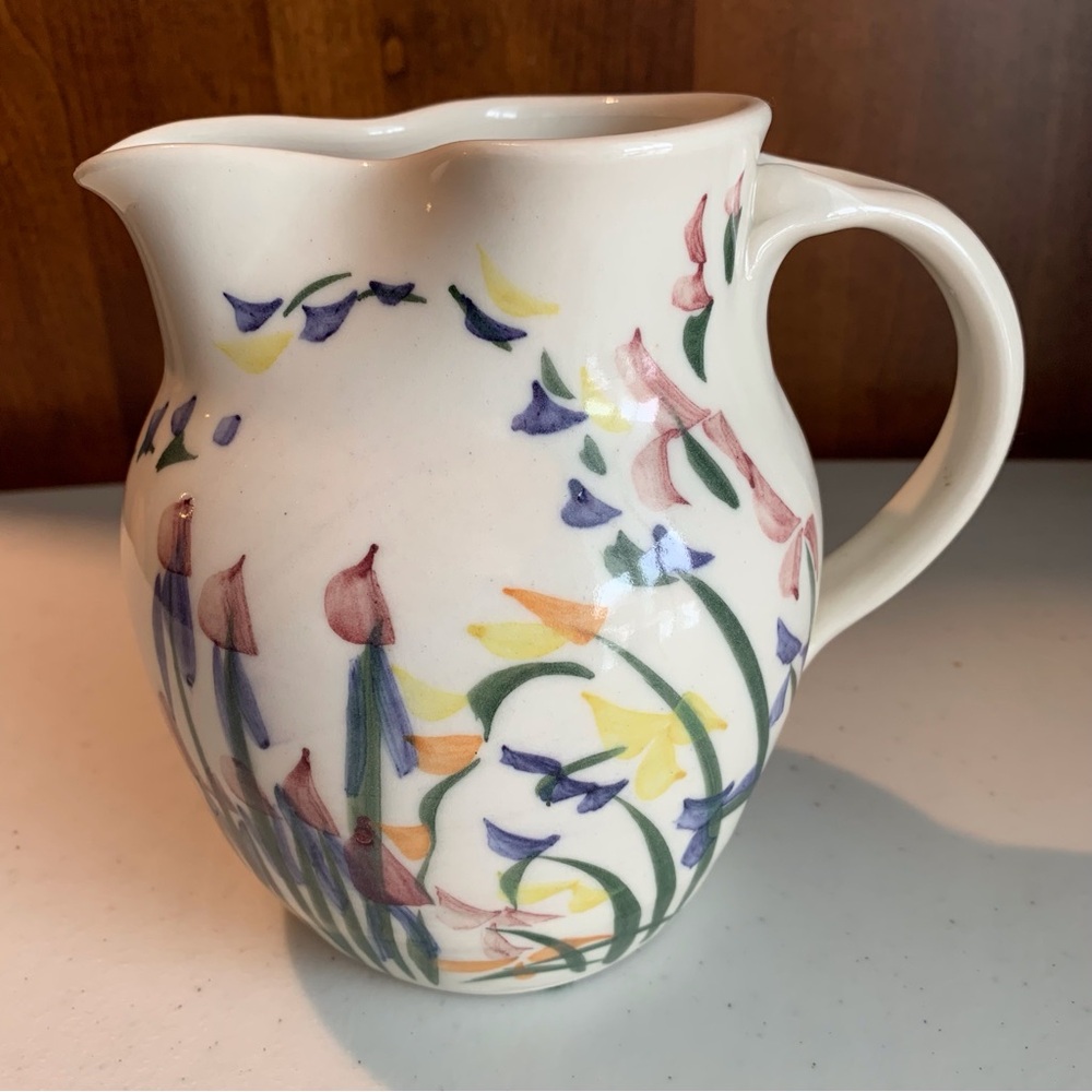 Vintage Ellen  Doros Crandell Studio Pottery Pitcher Vase Tennessee Signed